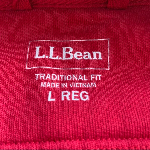Red L.L. Bean Mens Size Large Quarter Zip Sweater - Picture 4 of 4